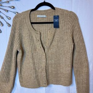 Abercrombie & Fitch Mocha Cardigan Size Small NWT